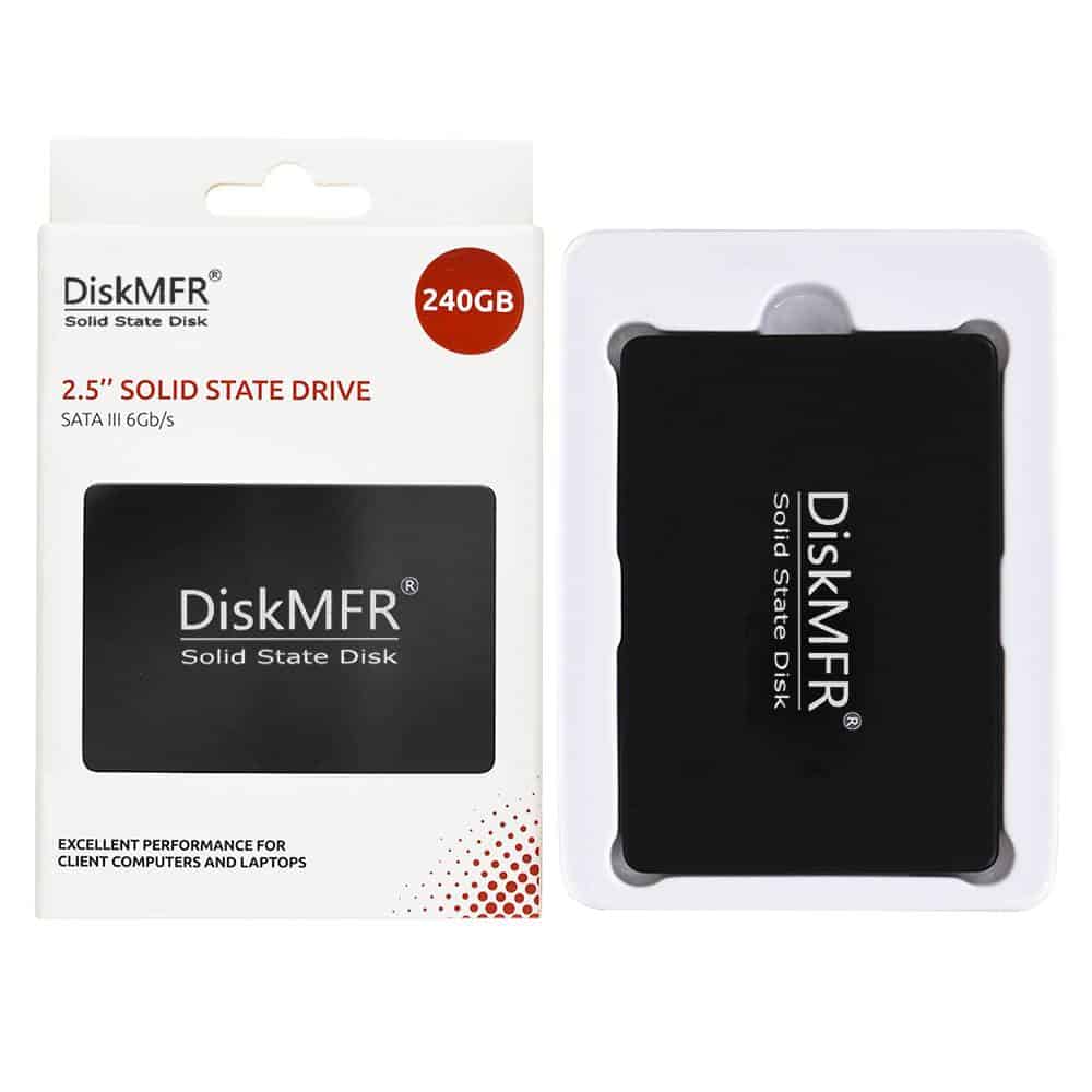 DiskMFR 2.5inch SATA3 SSD with our retail package double side