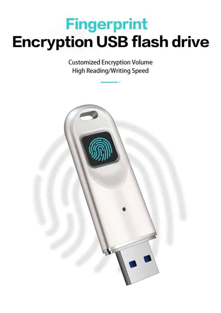 Fingerprint Encrypted AES256Bit 3.0 USB flash drive