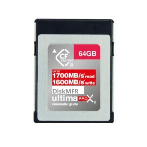 DiskMFR UltimaPro X2 CFexpress Cinematic Type B 2.0 Card 64GB