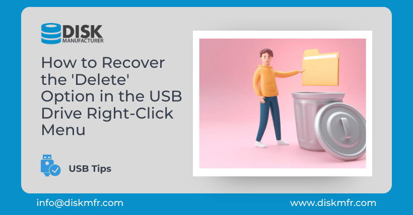 How to Recover the Delete Option in the USB Drive Right-Click Menu