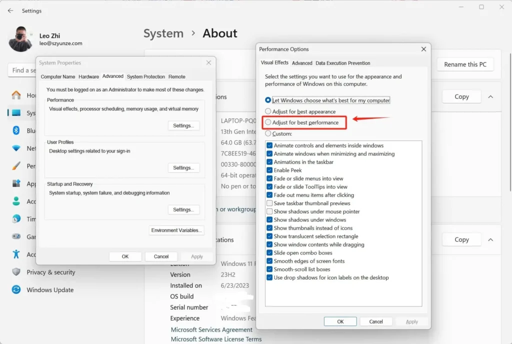 System Best Performance Choice