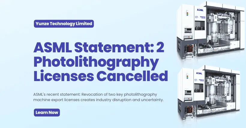 ASML Statement 2 Photolithography Licenses Cancelled