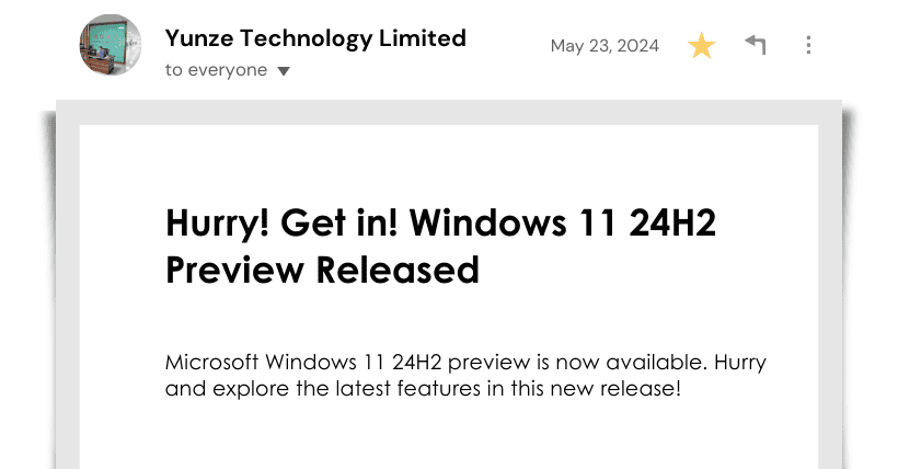 Hurry! Get in! Windows 11 24H2 Preview Released