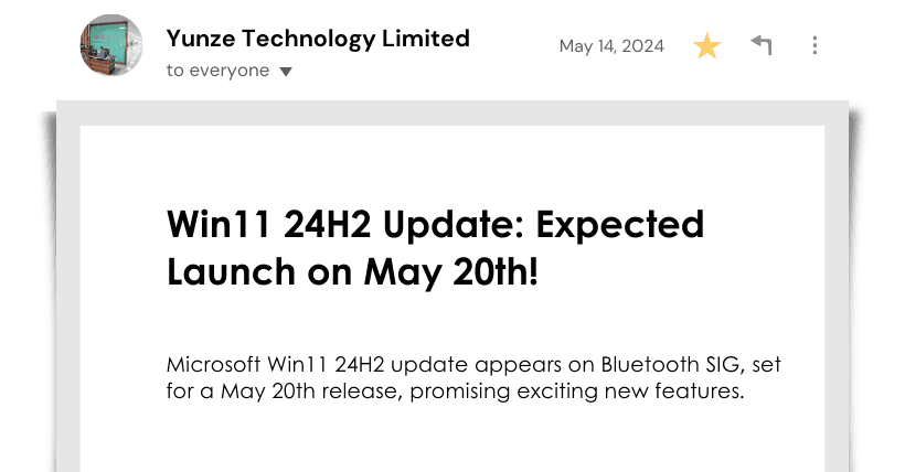 Win11 24H2 Update: Expected Launch on May 20th!