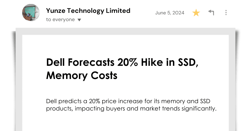 Dell Forecasts 20% Hike in SSD, Memory Costs