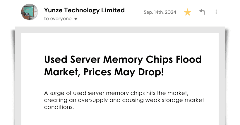 Used Server Memory Chips Flood Market, Prices May Drop!
