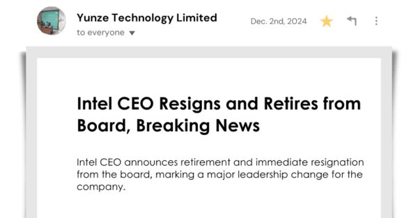 Intel CEO Resigns and Retires from Board, Breaking News