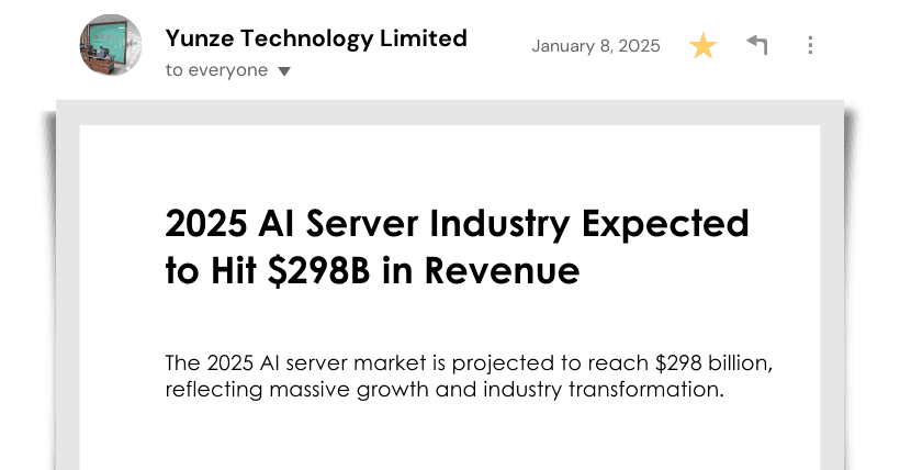 2025 AI Server Industry Expected to Hit $298B in Revenue