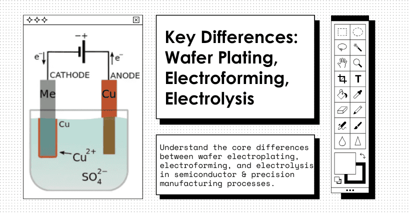 Key Differences: Wafer Plating, Electroforming, Electrolysis