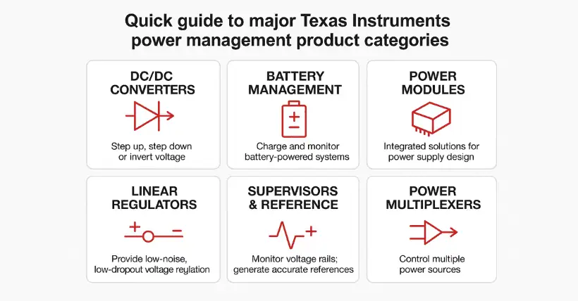 TI Power Management: Main Product Types Simplified