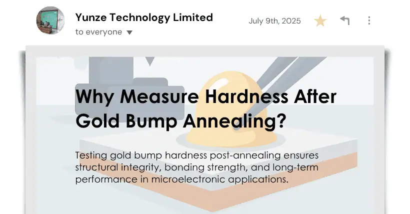 Why Measure Hardness After Gold Bump Annealing